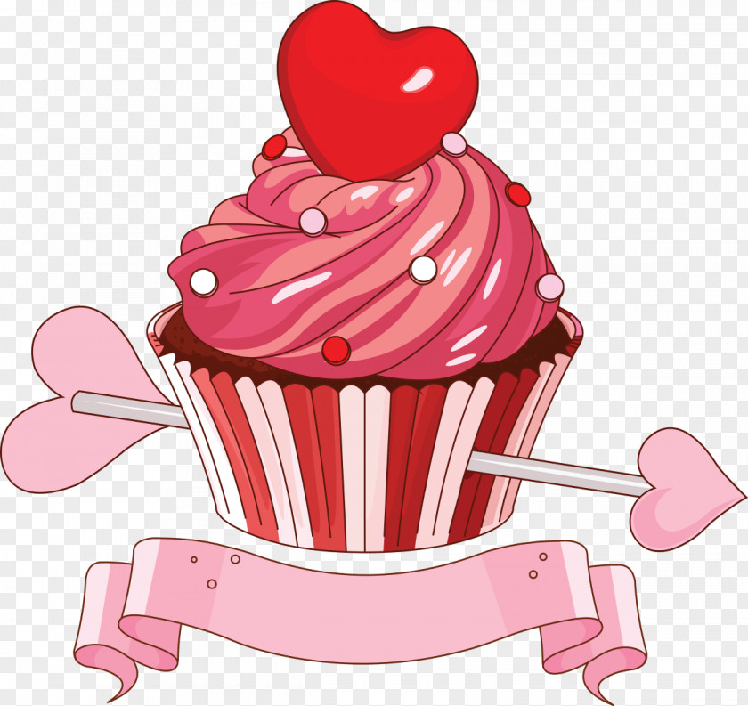 Cup Cake Cupcake Muffin Valentine's Day Drawing PNG