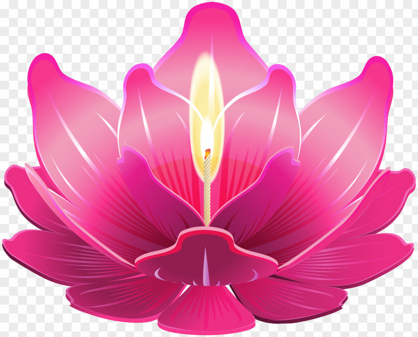 Lotus With Candle Clip Art Diwali Ganesha PNG