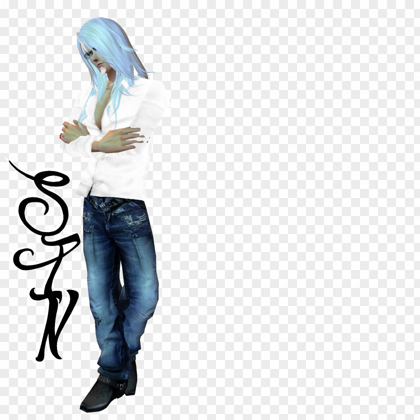 Jeans Satay Neck PNG
