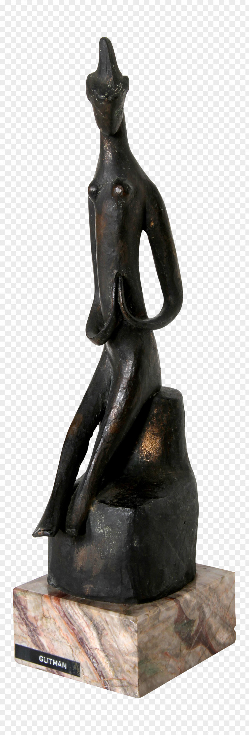 Modern Sculpture Bronze Statue Chairish PNG