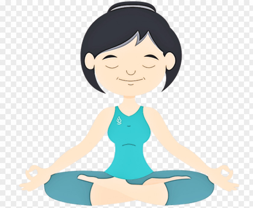 Physical Fitness Cartoon Yoga Meditation Sitting PNG