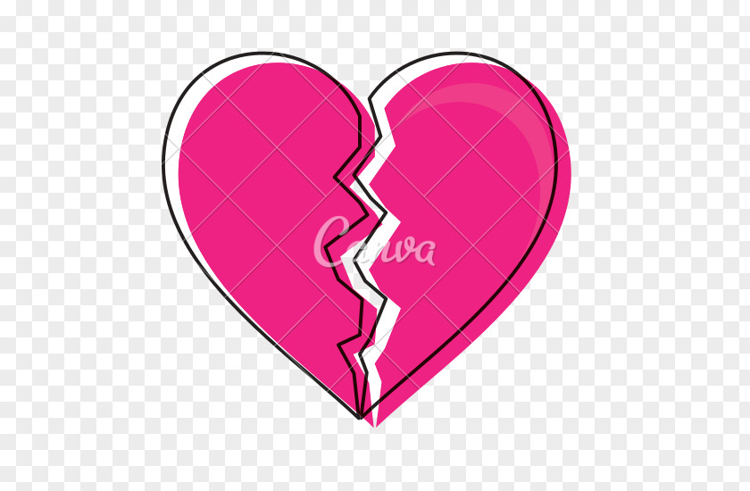 Broken Heart Love Symbol PNG