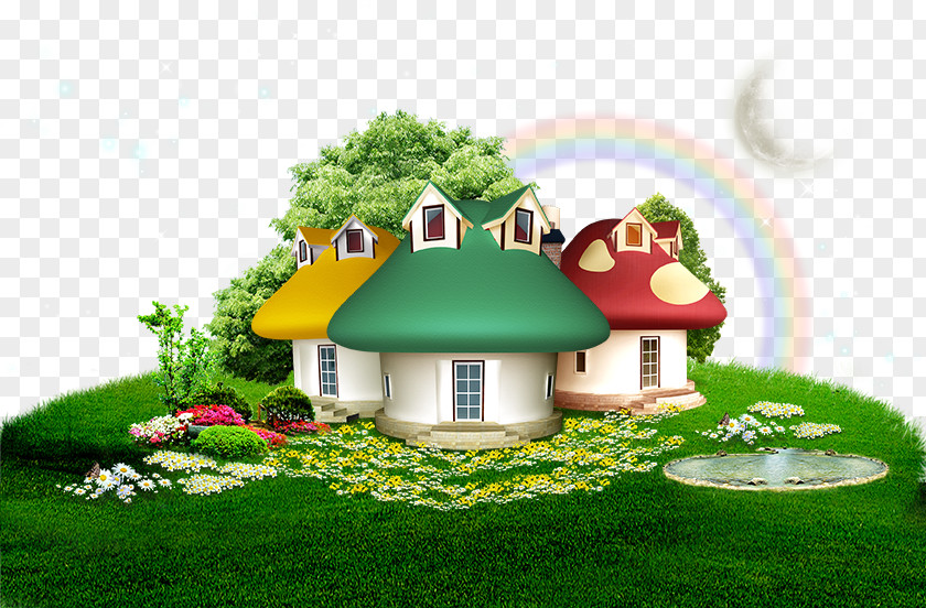 Cartoon Background Landscape Wallpaper PNG