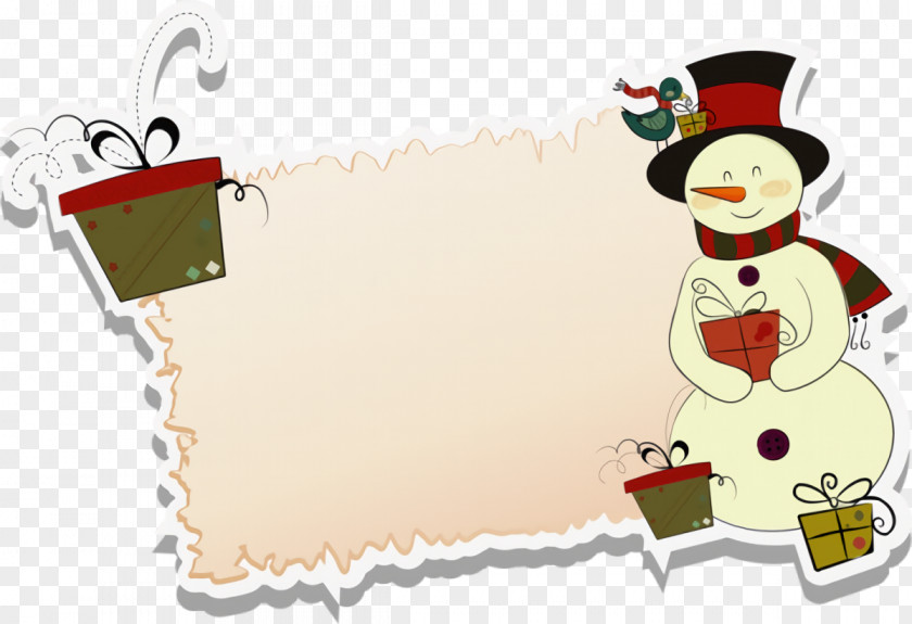 Cartoon Snowman Christmas PNG