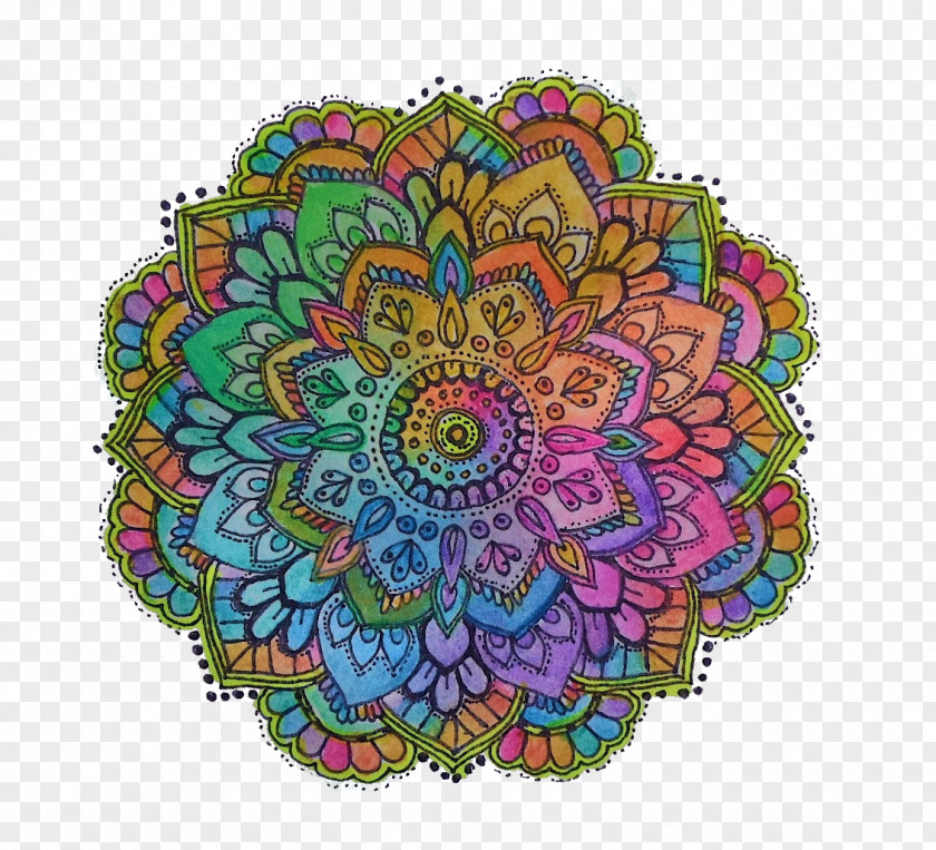Mandala Coloring Book Drawing Colored Pencil PNG
