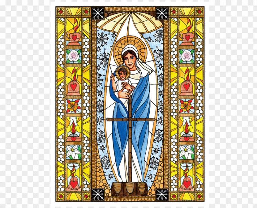 Our Lady Of Peace Stained Glass Art Retail Immaculate Conception PNG