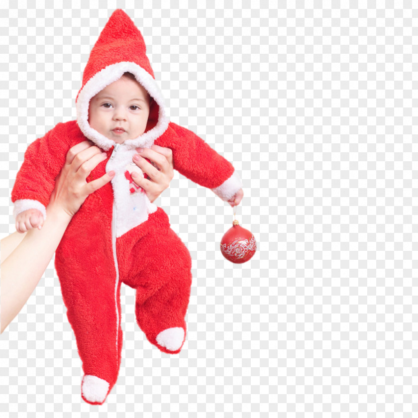 Santa Claus Christmas Ornament Toddler Costume PNG