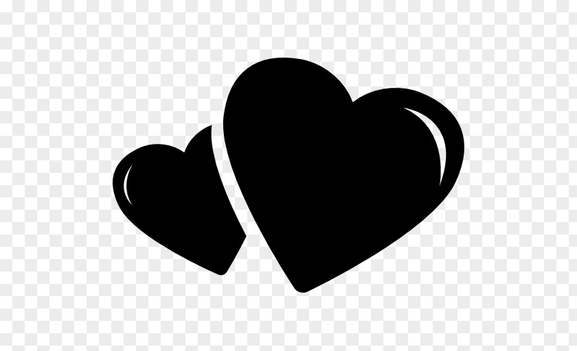 Twoblackheart Black And White Heart Clip Art PNG