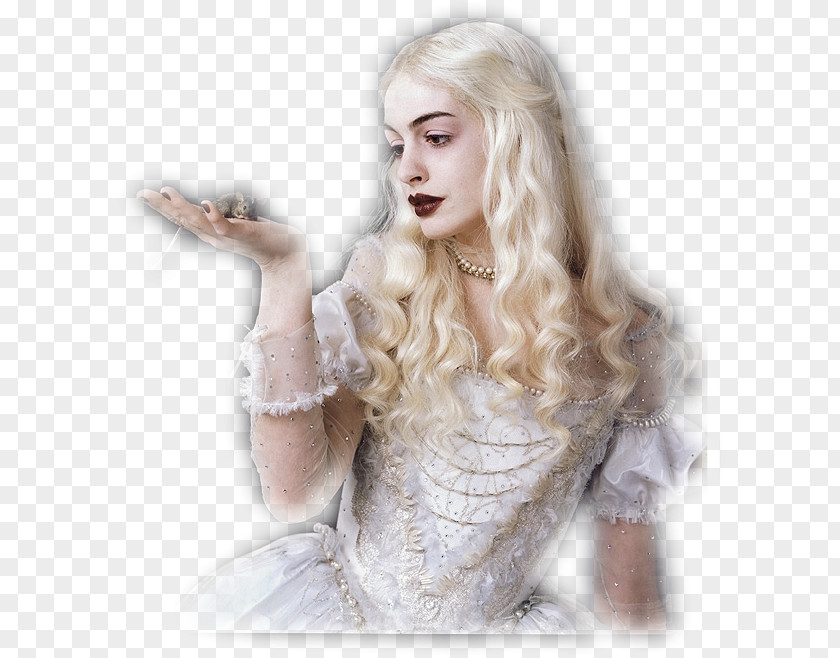 Anne Hathaway Alice In Wonderland White Queen The Mad Hatter Red PNG