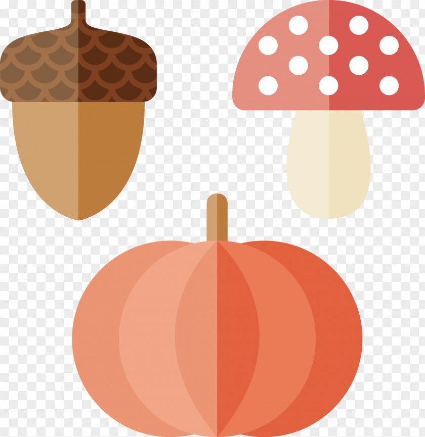 Pumpkin Nuts And Mushrooms Vector Nut Euclidean PNG