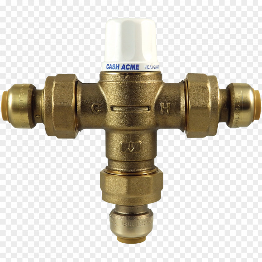 Thermostatic Mixing Valve Brass Piping And Plumbing Fitting Check PNG