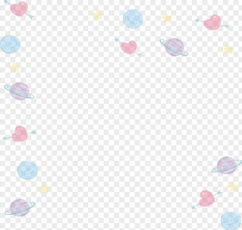 Transparent Colored Planets Petal Angle Pattern PNG