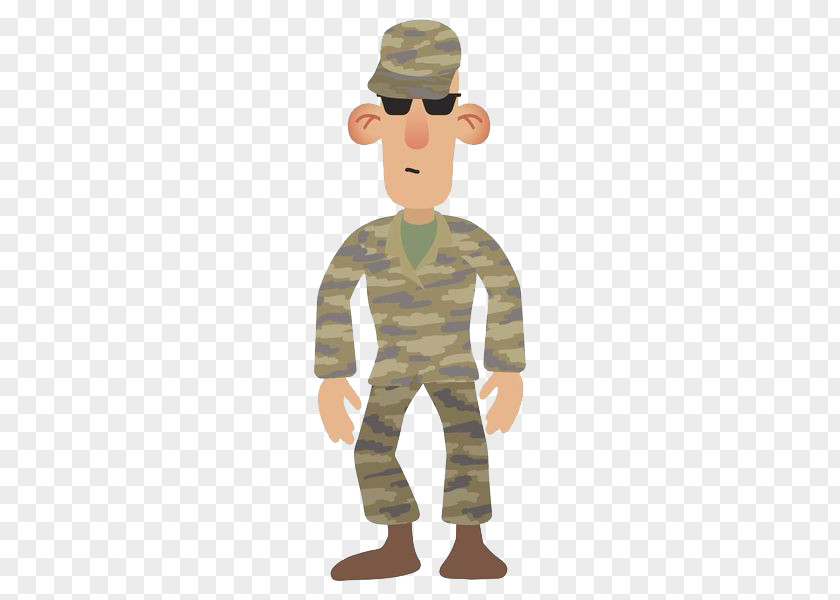 A Soldier With Sunglasses And Hat Cartoon Royalty-free Illustration PNG