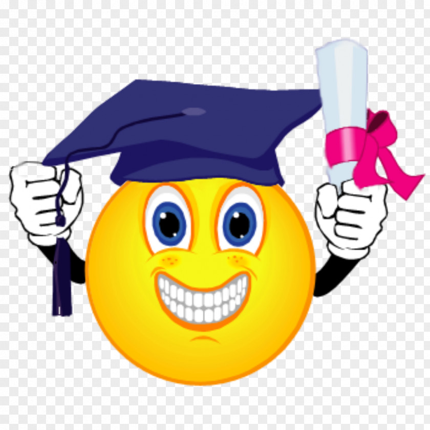 Smiley Graduation Ceremony Emoticon Clip Art PNG