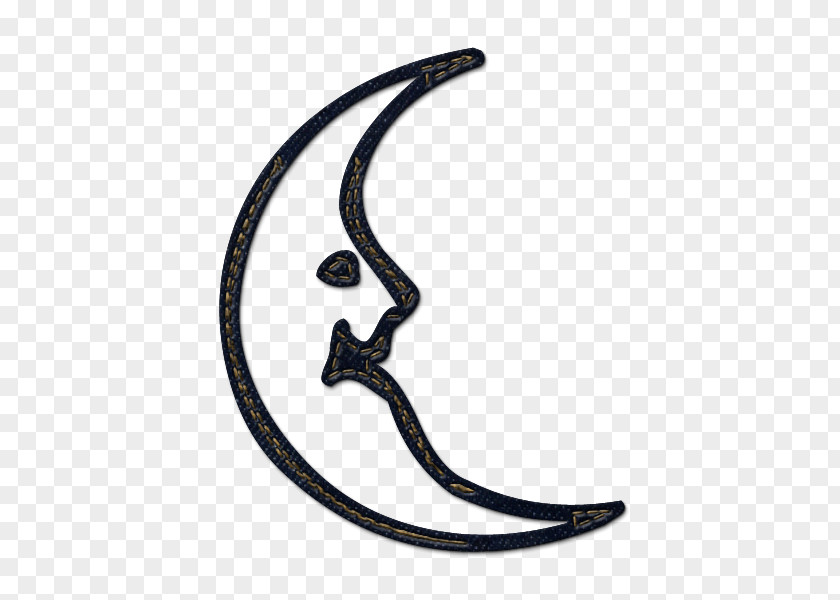 Crescent Sketch Man In The Moon Lunar Eclipse Full Outline Of PNG