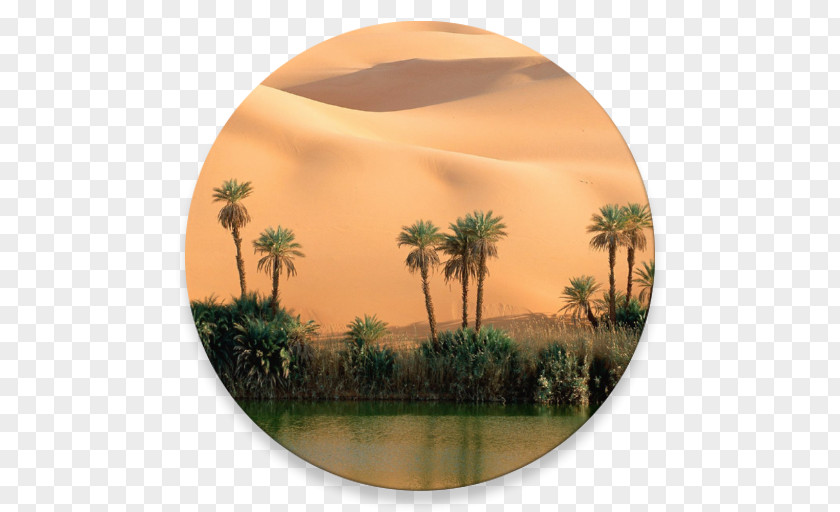 Desert Ubari Libyan Oasis Landscape PNG