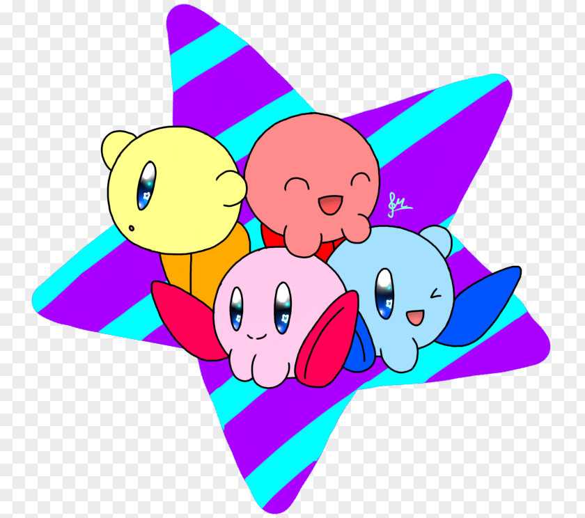 Kirby The Amazing Mirror Pink M Fish Character Clip Art PNG