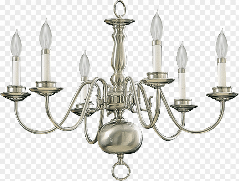 Light Chandelier Lighting Brushed Metal Candle PNG