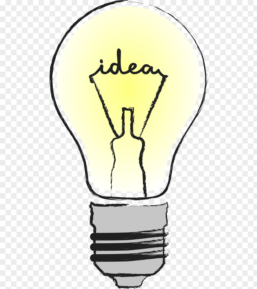 Yellow Light Bulb Incandescent Lamp Drawing Icon PNG
