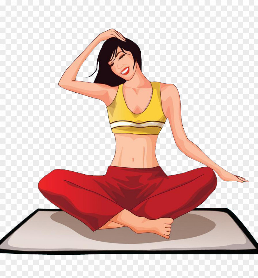 Yoga Cartoon Download Warming Up PNG