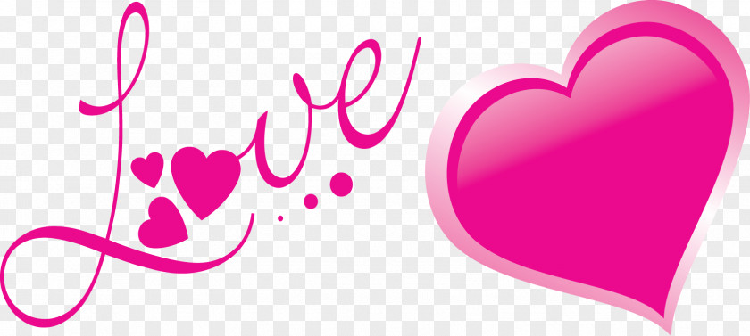 Lovely Love Heart Pink PNG