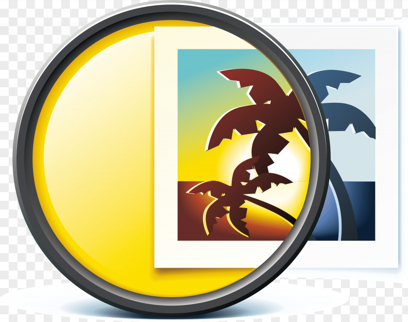 Photo Magnifying Glass Landscape Elements Photography Icon PNG