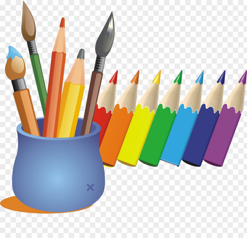 Cartoon Color Pen Colored Pencil PNG