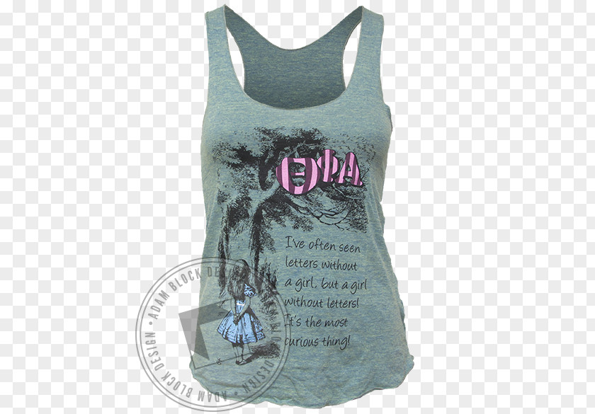 Alice Looking In Mirror T-shirt Gilets Alice's Adventures Wonderland Active Tank M CafePress We're All Mad Here PNG