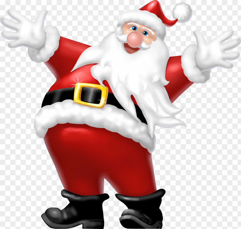 Happy New Year Santa Claus Christmas Desktop Wallpaper Gift Clip Art PNG