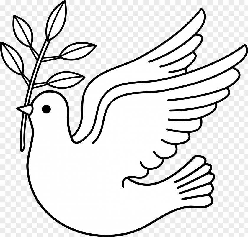 Christian Animal Cliparts Columbidae Doves As Symbols Black And White Clip Art PNG