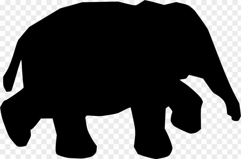 Clip Art Rhinoceros Silhouette Indian Elephant Drawing PNG