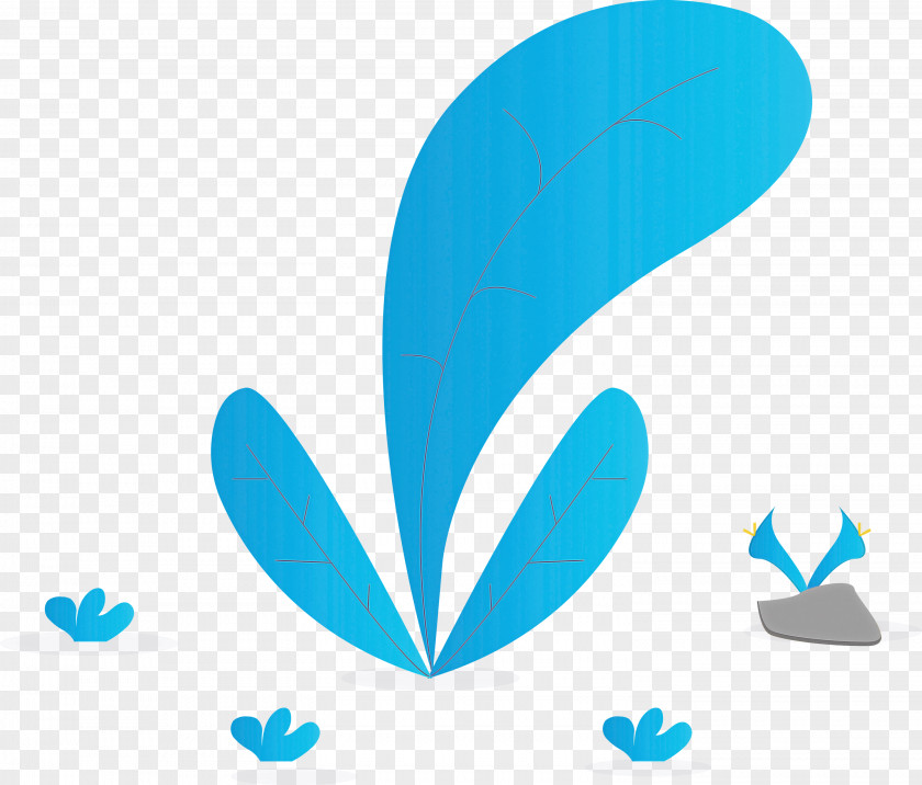 Leaf Blue Aqua Turquoise Azure PNG