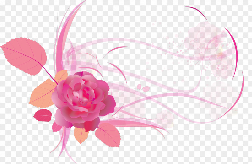 Pink Rose Flower Glass Garden Roses PNG
