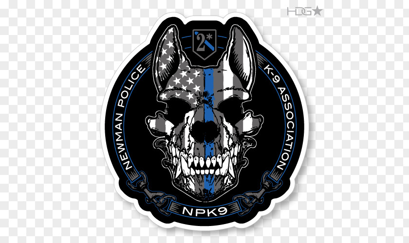 Police Dog Malinois Sticker Decal Thin Blue Line PNG