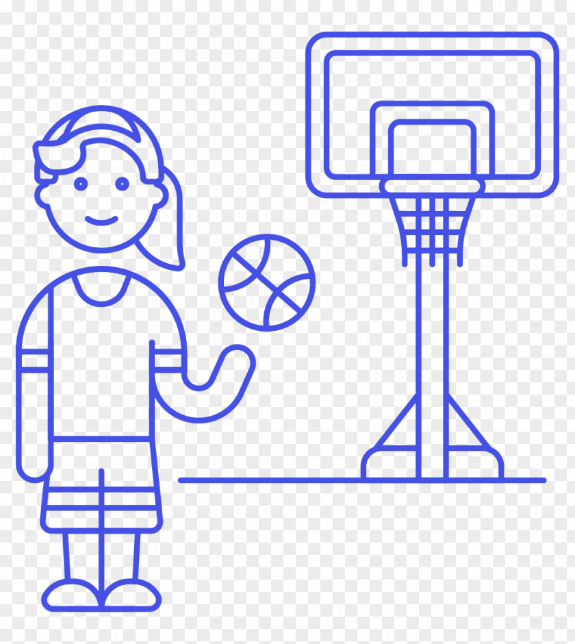 Female Basketball Vector Human Behavior Product Clip Art Line PNG