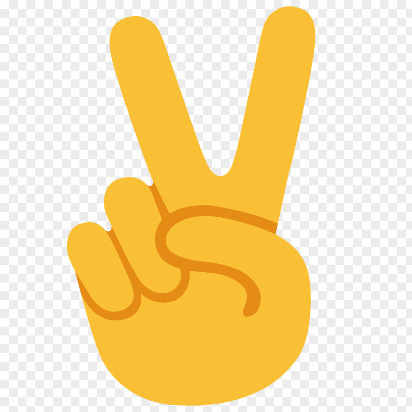 Fingers Emoji Peace Symbols V Sign PNG