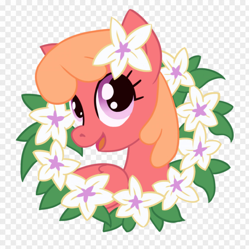 Cherries Jubilee Pony Floral Design Horse PNG