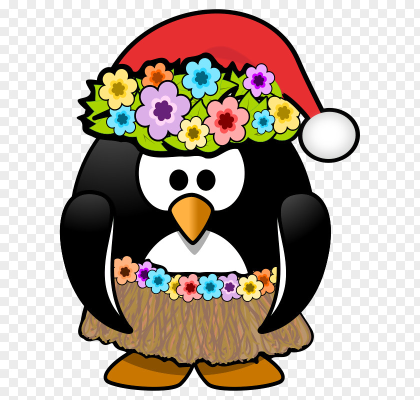 Christmas Precious Moments Hawaiian Language Hula Penguin T-shirt PNG