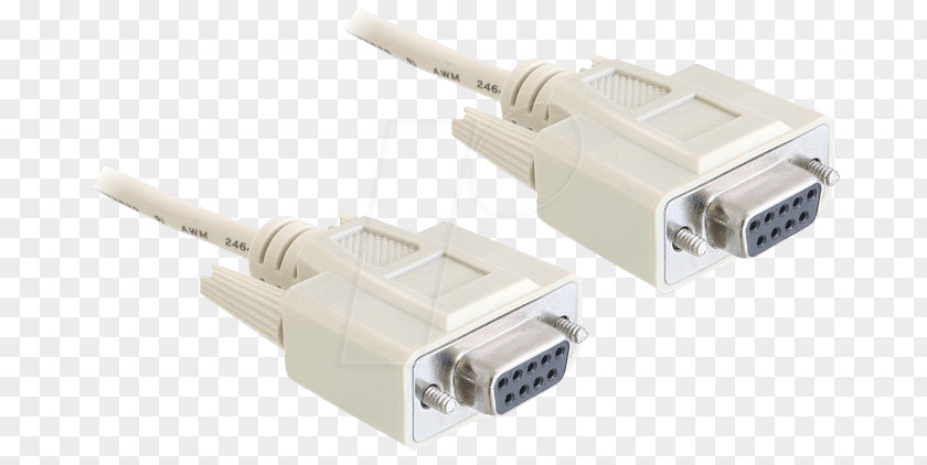 Serial Cable Null Modem RS-232 Electrical Port PNG