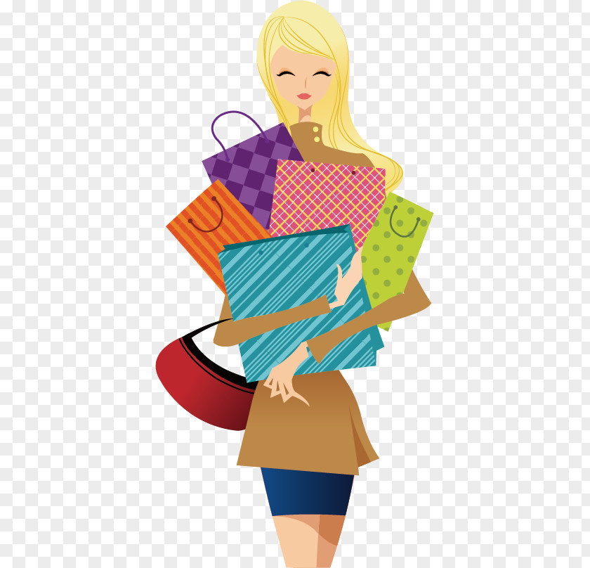 Shopping Stock Photography Illustration PNG photography Illustration, Girl clipart PNG