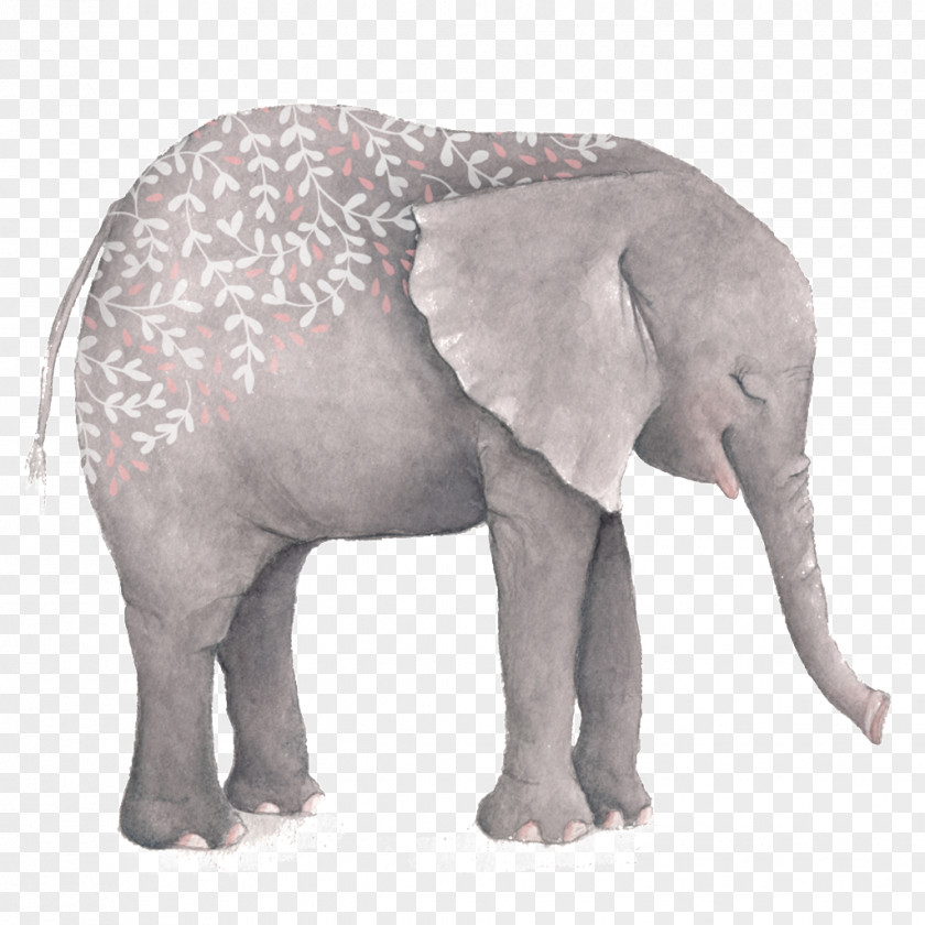 Simple Elephant Watercolor Painting Watercolor: Flowers Floral Design Illustration PNG