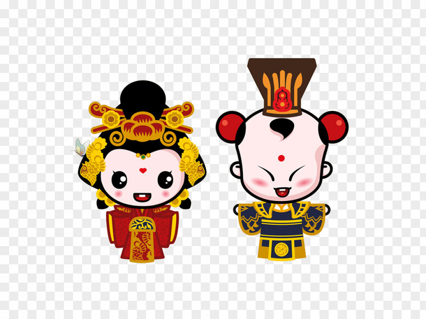Cartoon Characters Bride And Groom Tang Dynasty Budaya Tionghoa U4e2du56fdu5409u7965u7b26 U7ae5u5b50 Sudhana PNG