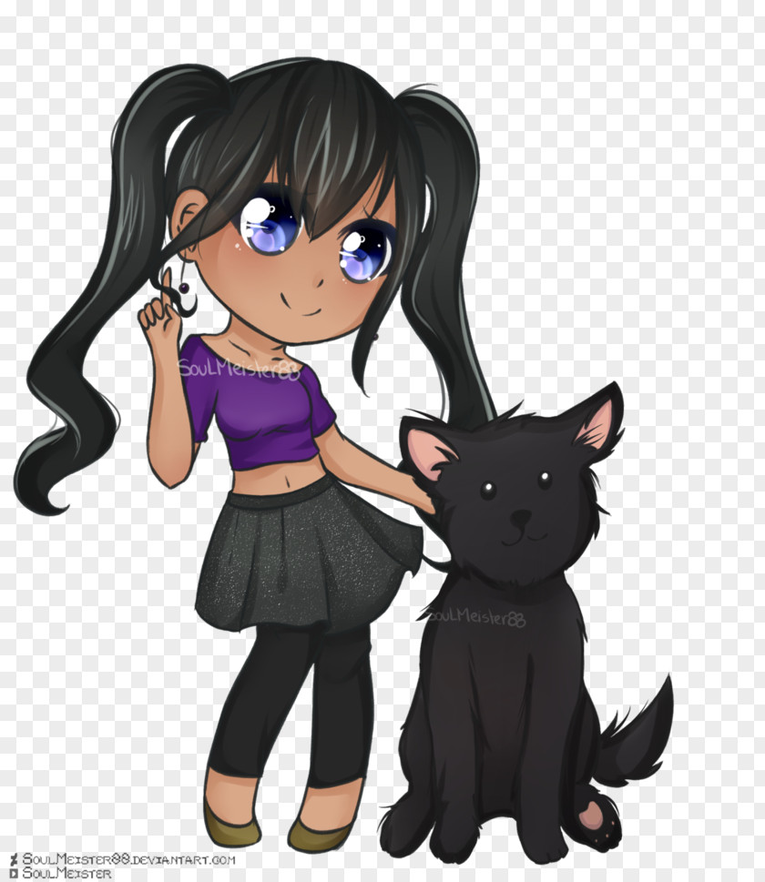 Cat Hachikō Dog Black Hair Digital Art PNG