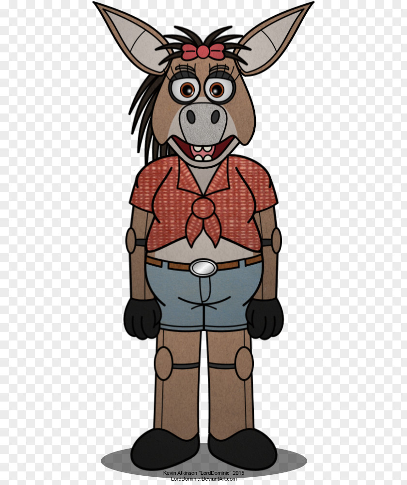 Donkey Pack Animal Character Clip Art PNG