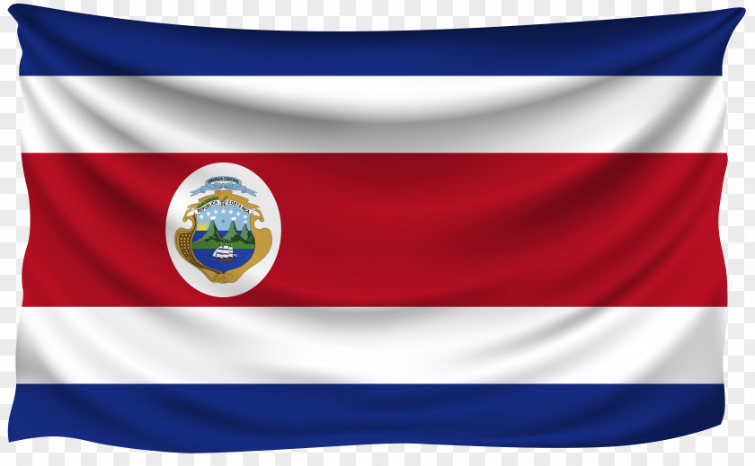 Gold Color Border Flag Of Costa Rica Clip Art PNG