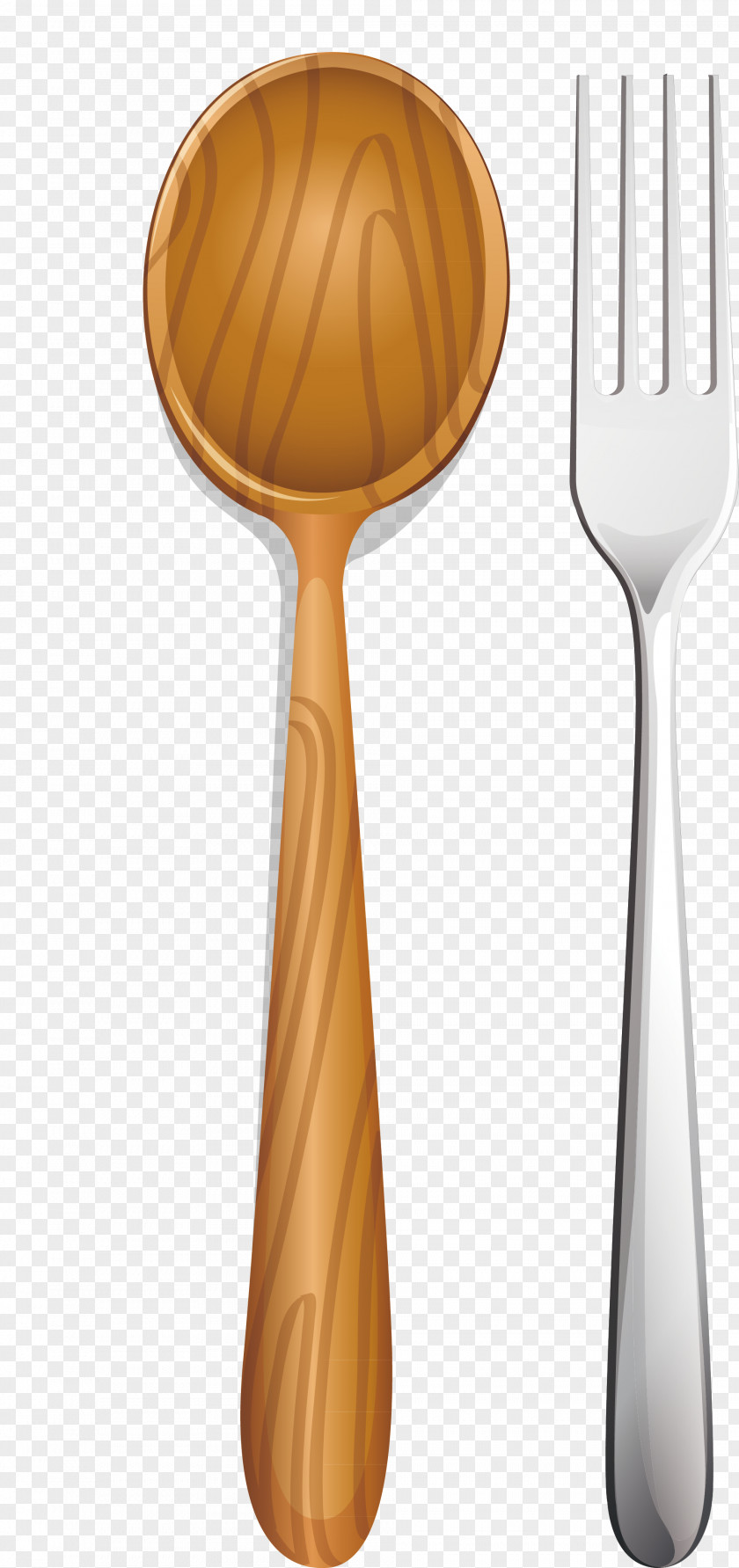 The Spoon Is Beautifully Decorated And Patterned Wooden Fork Ladle Clip Art PNG