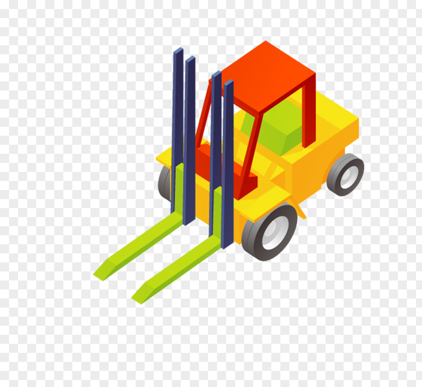 Toy Drawing Forklift Illustration PNG