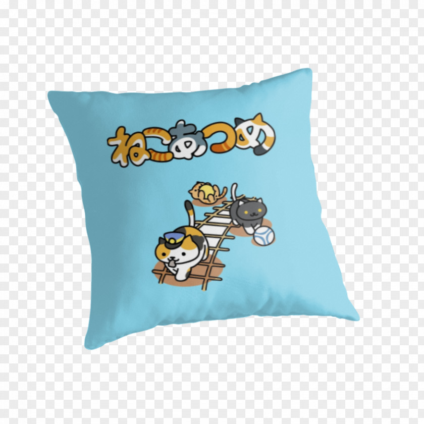 Cat Neko Atsume Cushion Throw Pillows PNG