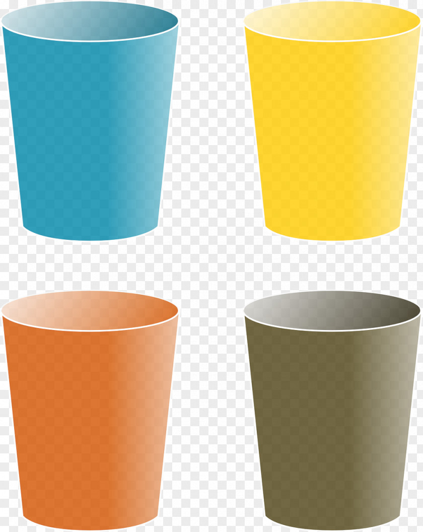 Colored Glass Coffee Cup Clip Art PNG