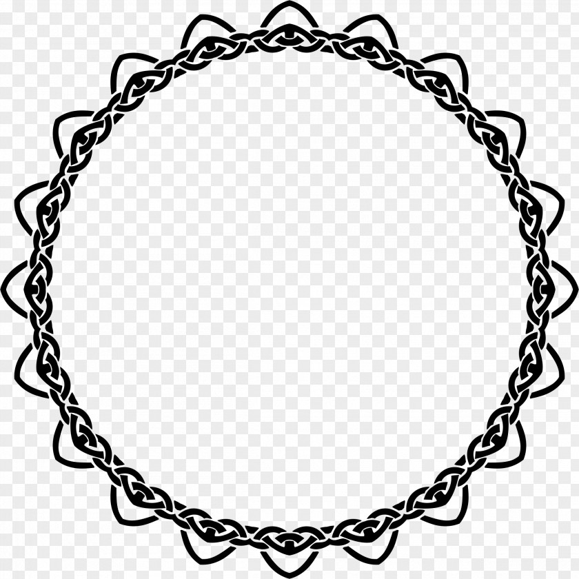 Knot Circle Black And White Clip Art PNG